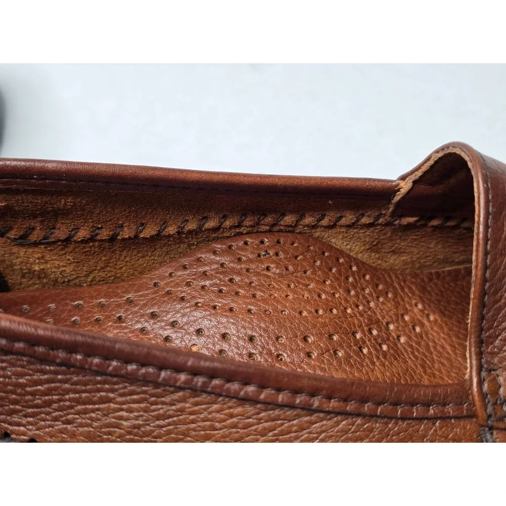 Dexter Shoes Men's Loafers Size‎ 9.5 M Brown Leather Tassel Kiltie Shoes USA VTG